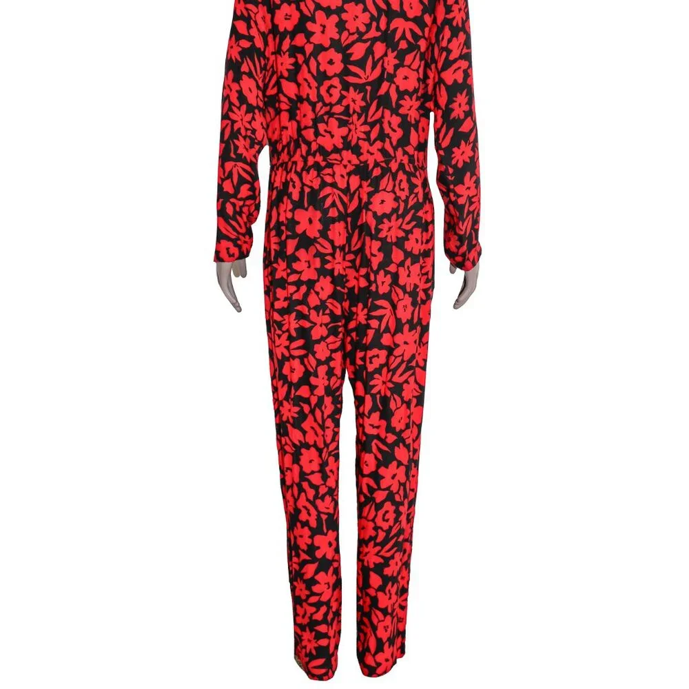 Floral Long Sleeve Jumpsuit Womens Boho‎ One-Piece Outfit Casual Chic Romper 14